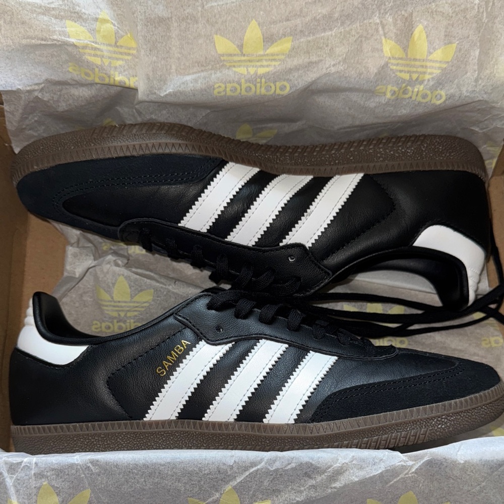 Adidas Samba Black Leather Sneakers